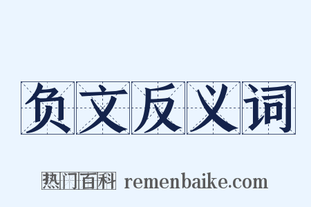 负文反义词是什么意思的图片